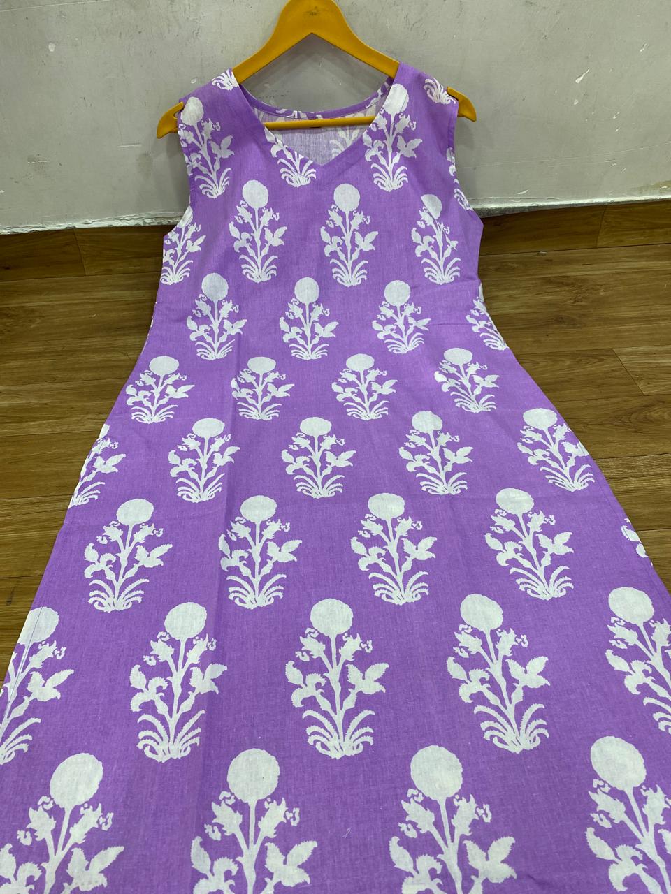 Cotton Kurta Sleeveless (Sleeve Attached)