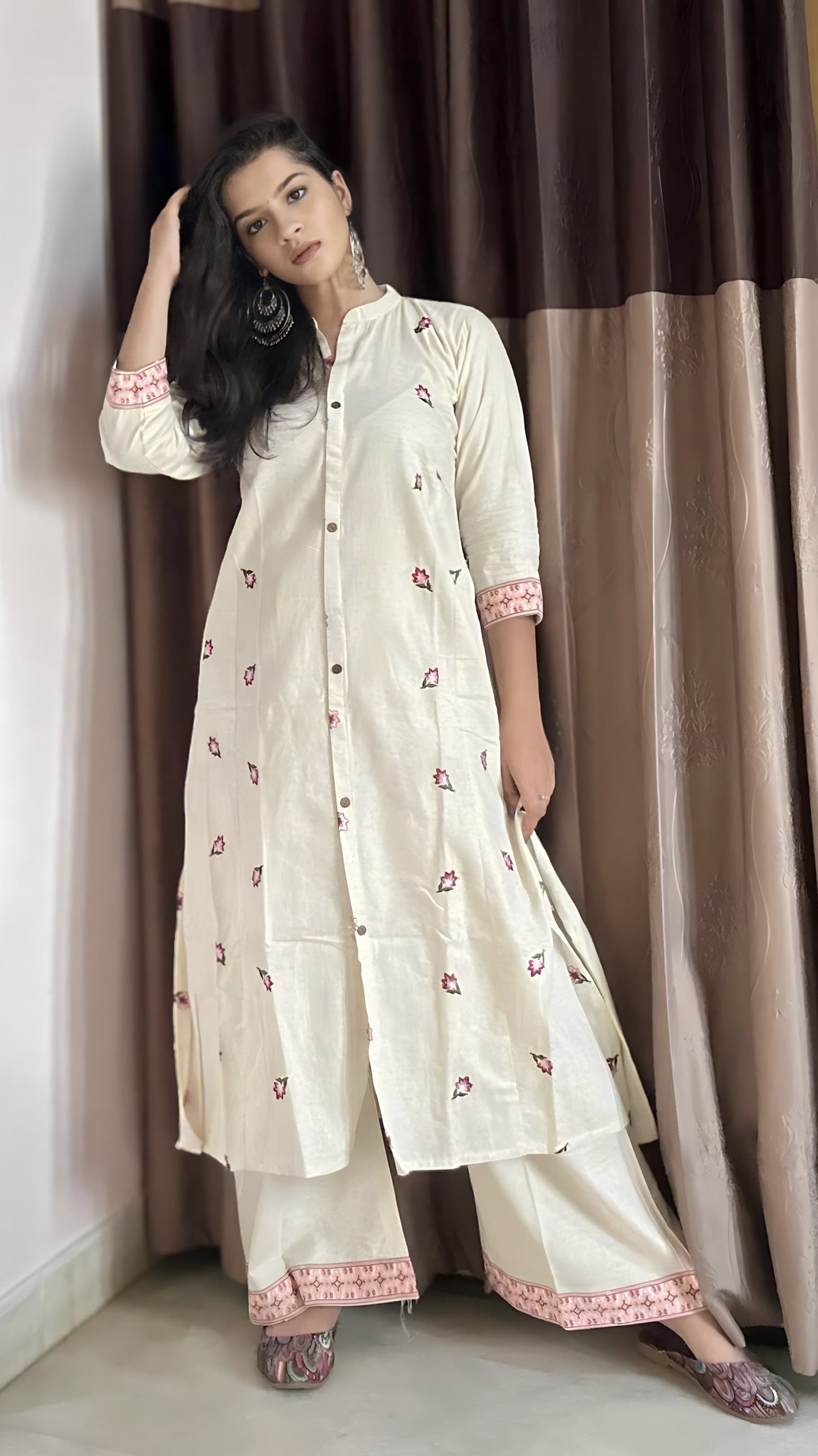 Cotton Kurta Plazo Set