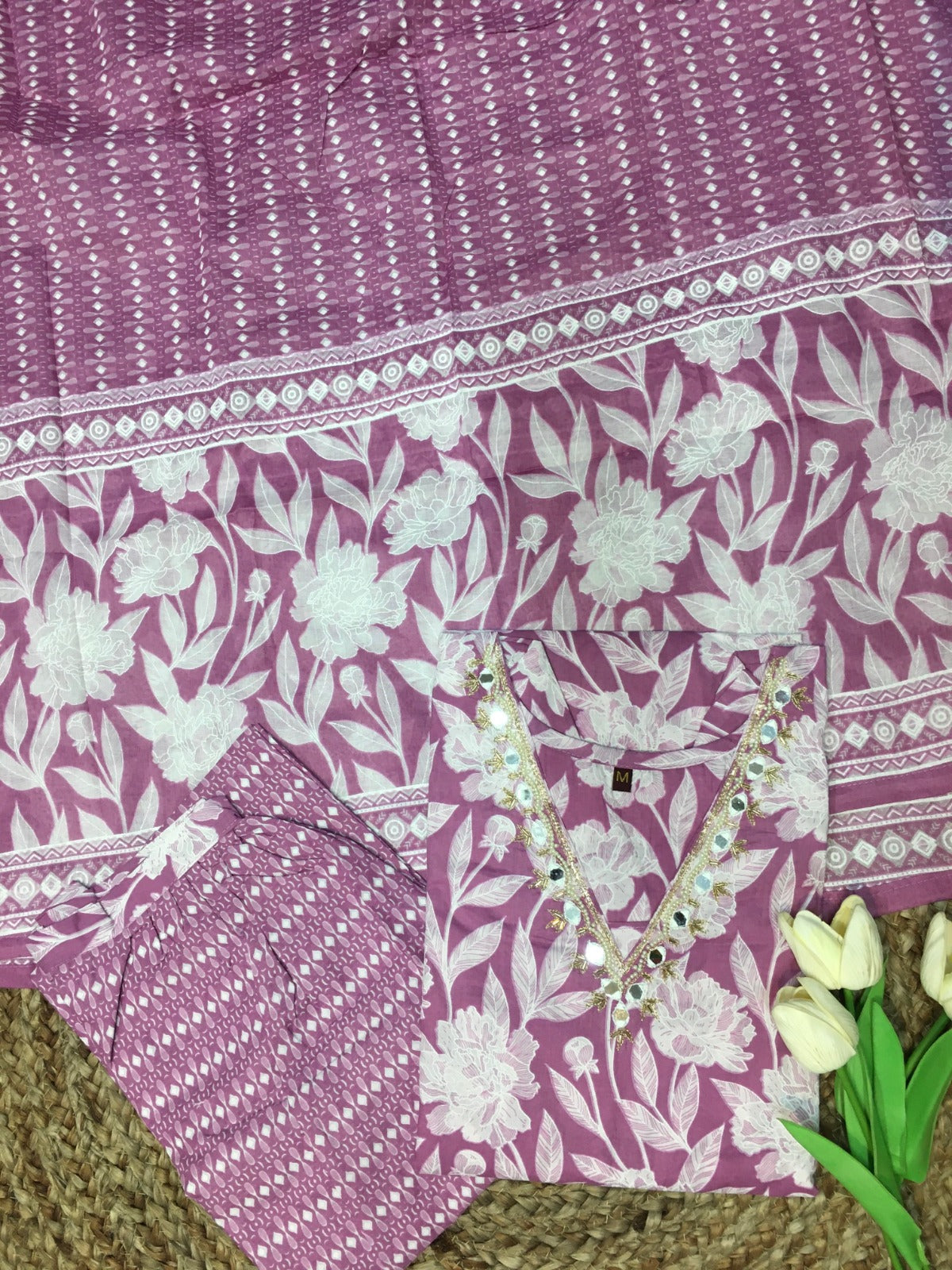 Pure Cotton Handwork Afghani Set