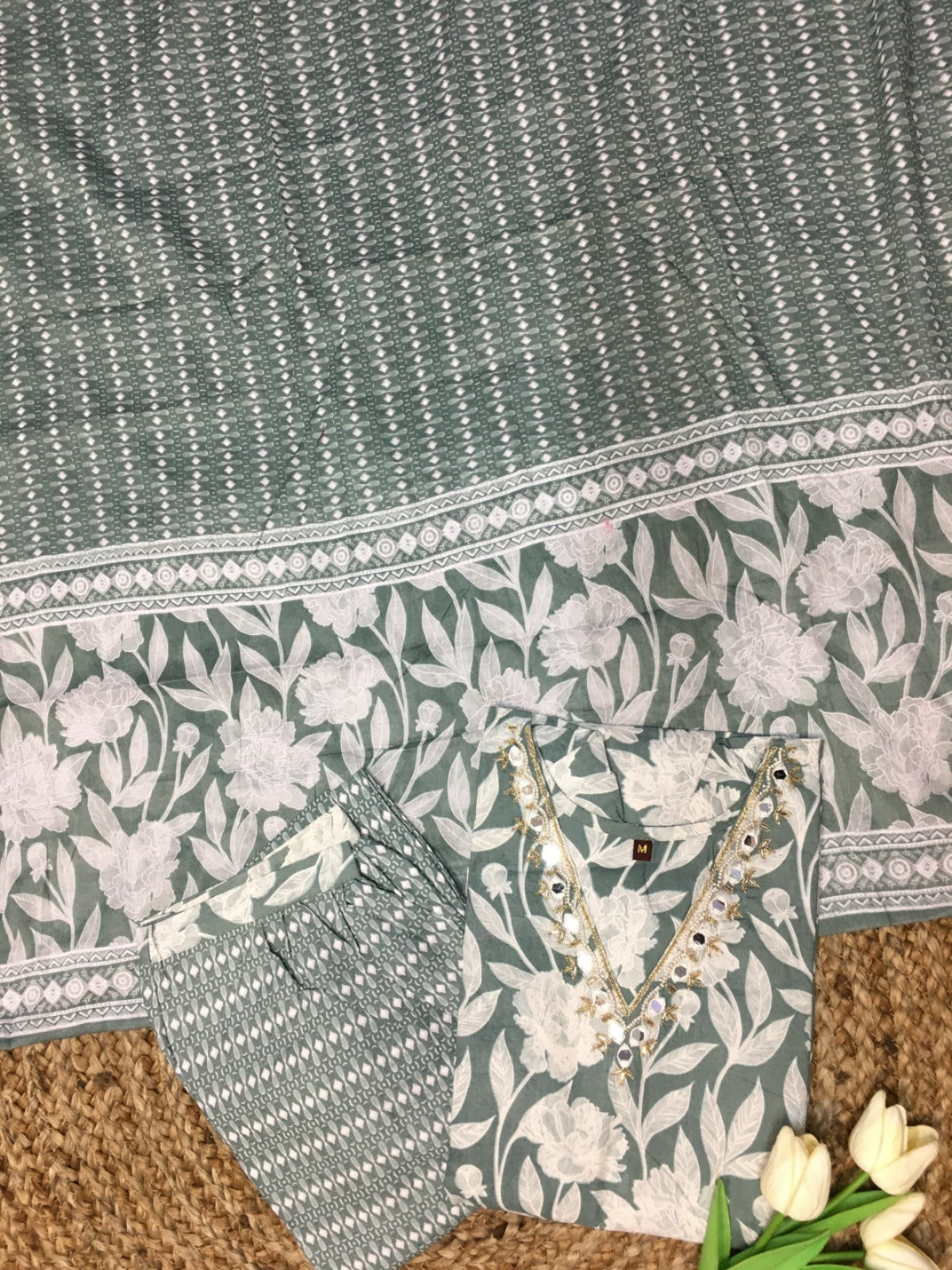 Pure Cotton Handwork Afghani Set