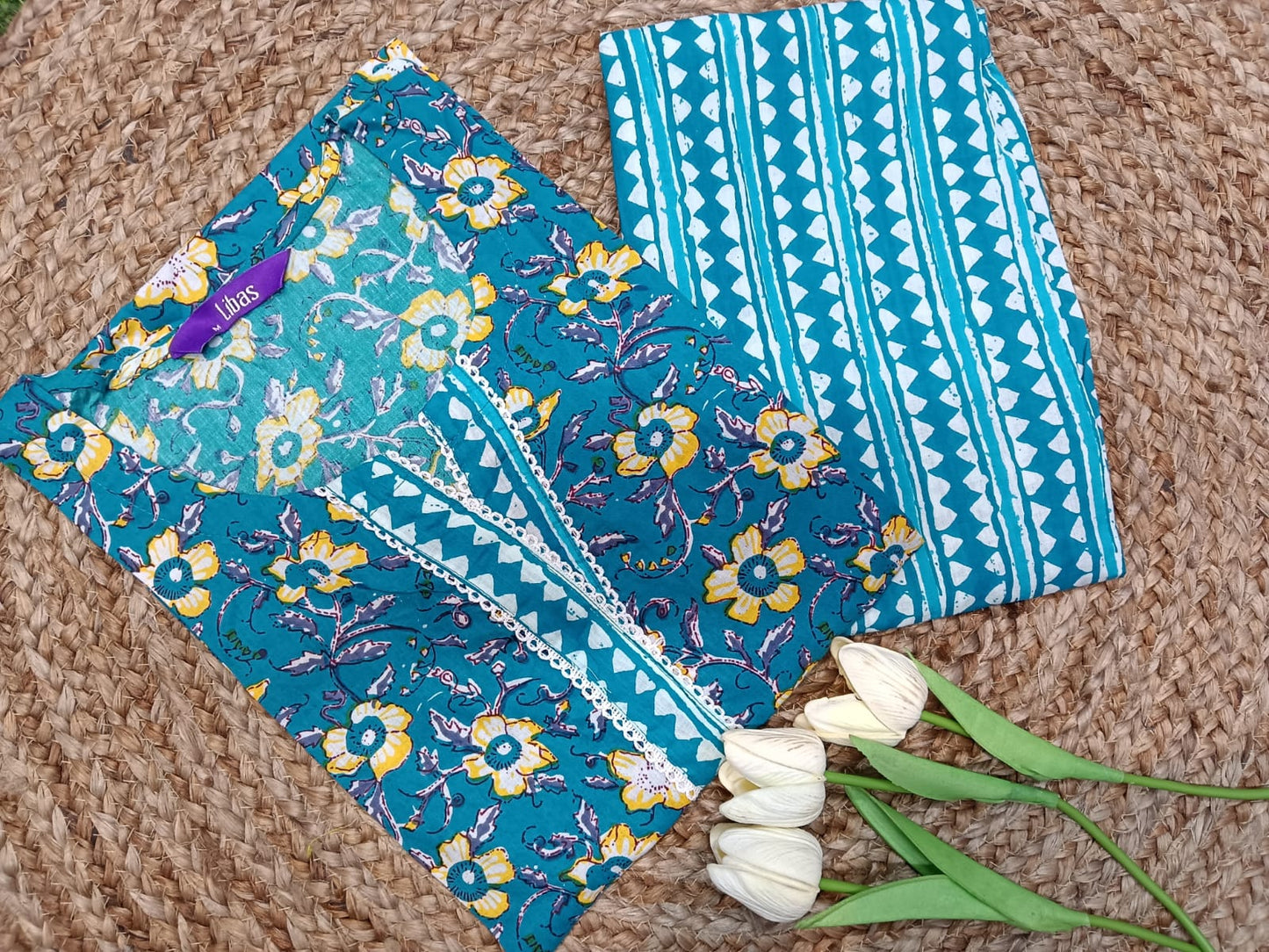 Libas Cotton Kurta Pant Set