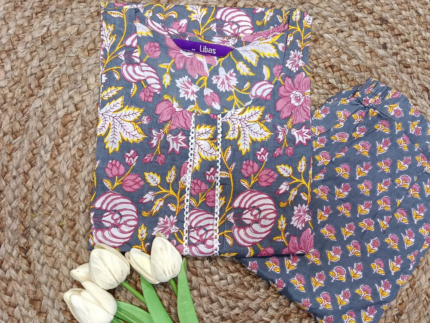 Libas Cotton Kurta Pant Set