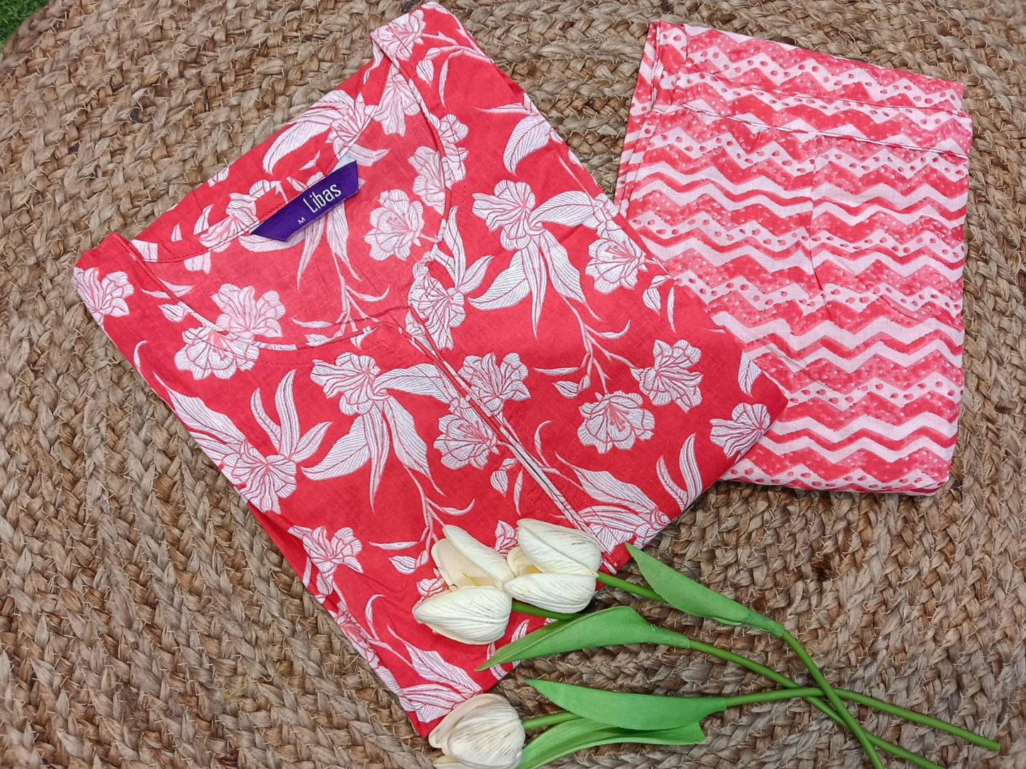Libas Cotton Kurta Pant Set