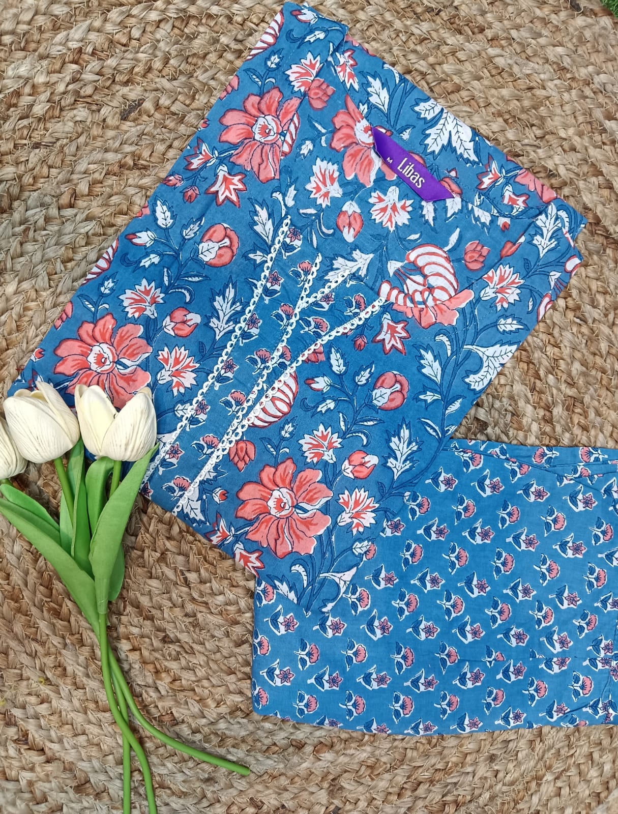 Libas Cotton Kurta Pant Set