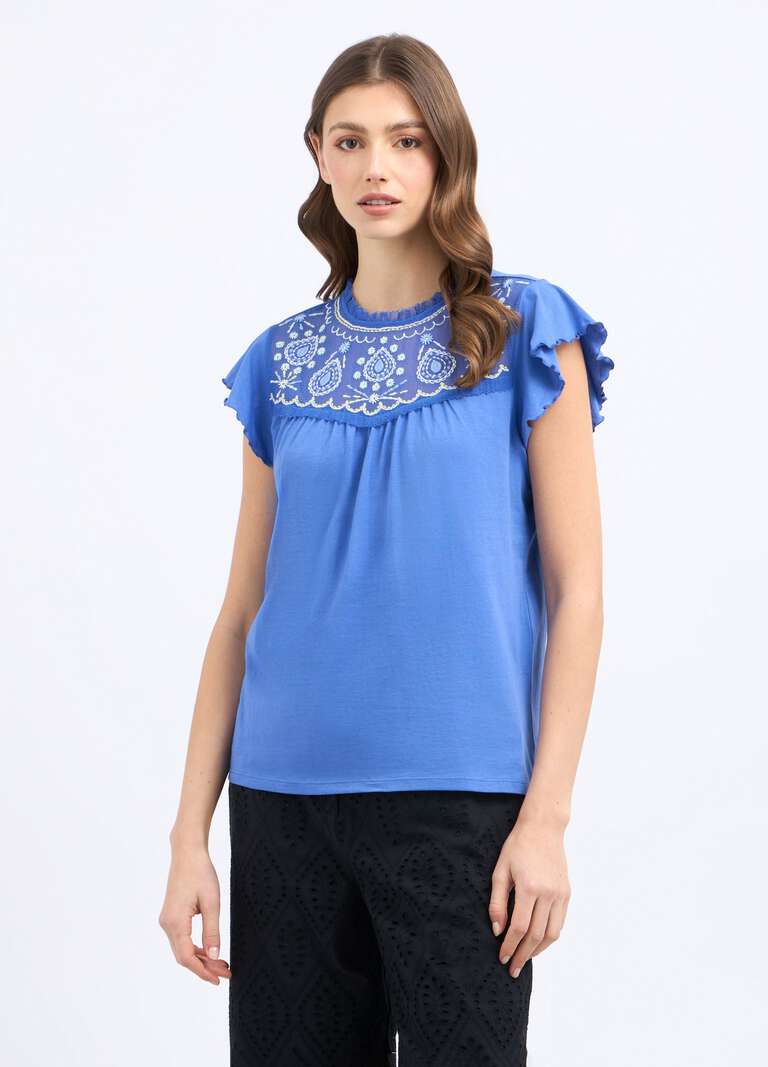 Cotton Embroidered Top