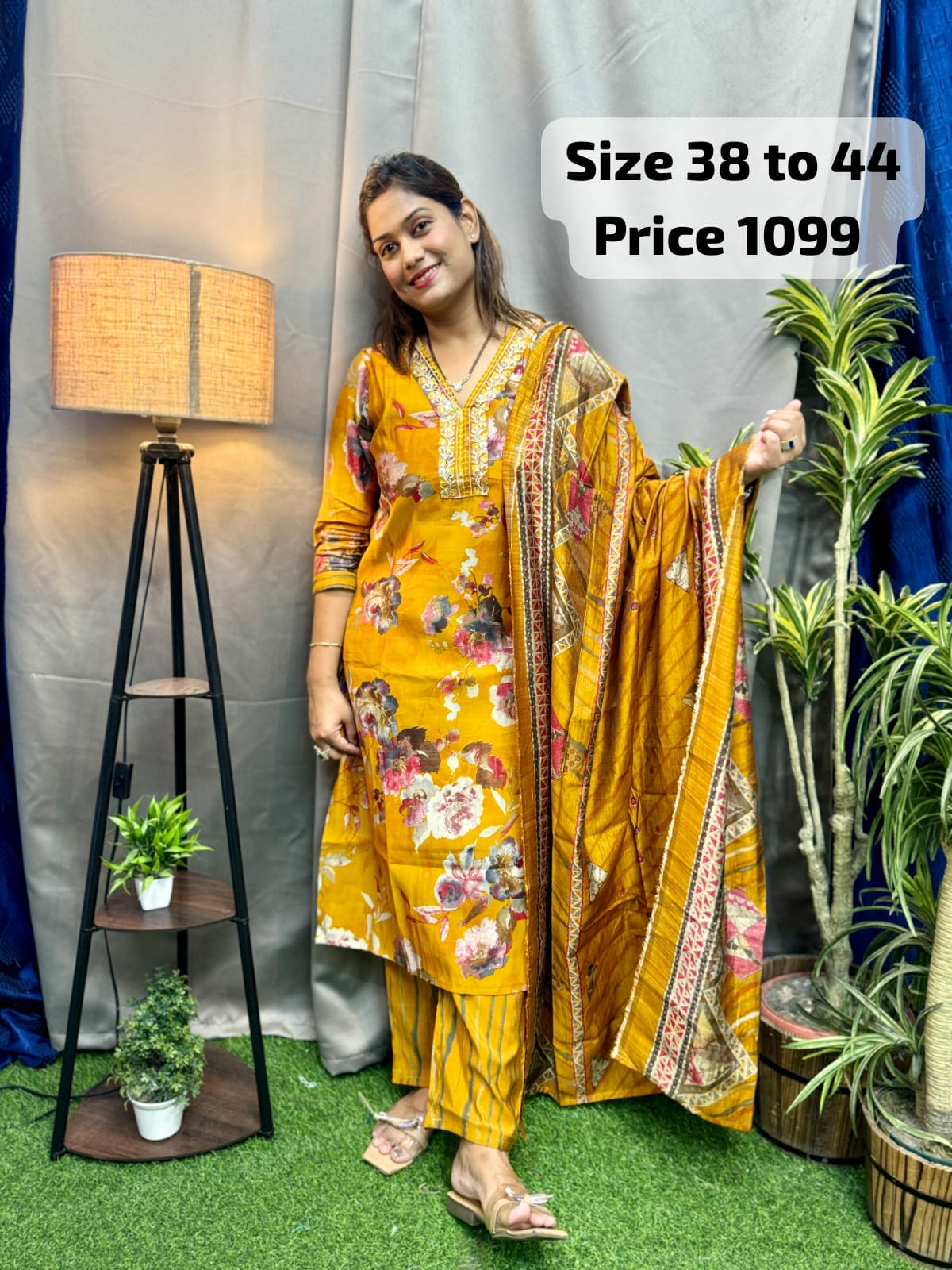 Muslin Three Piece Embroiderd Suit