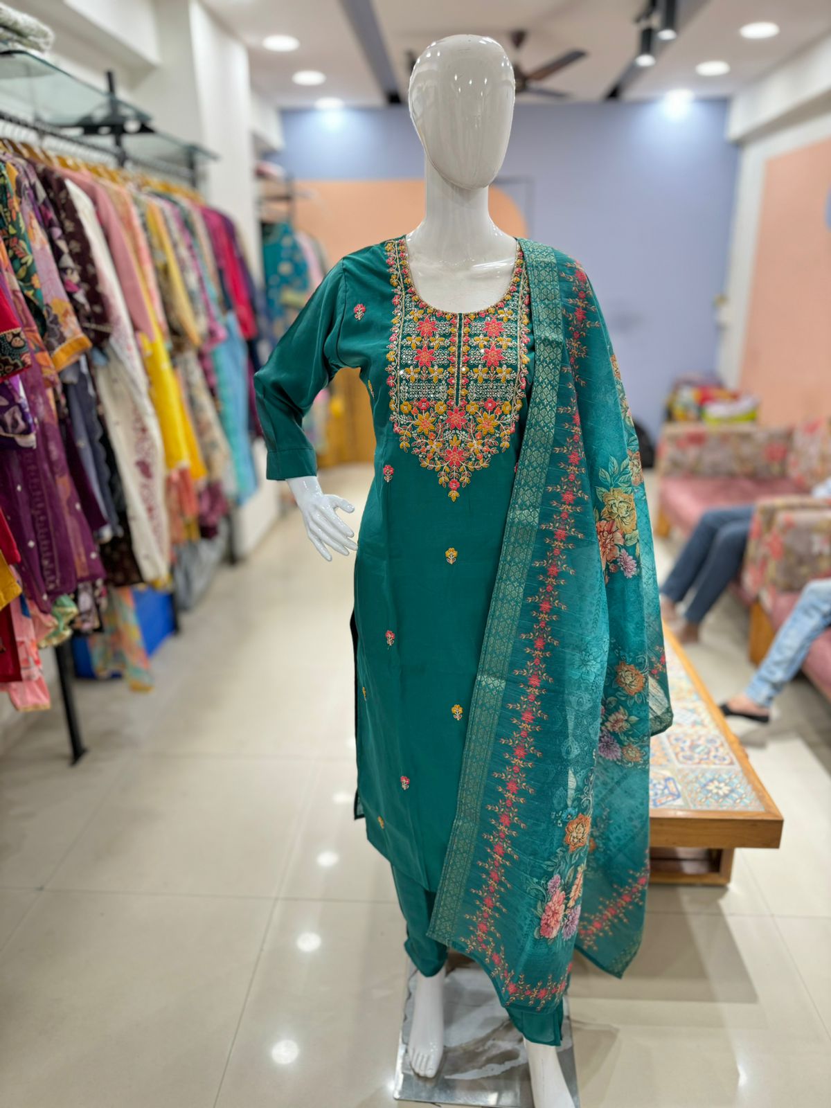 Pure Handwork Embroidered Suit