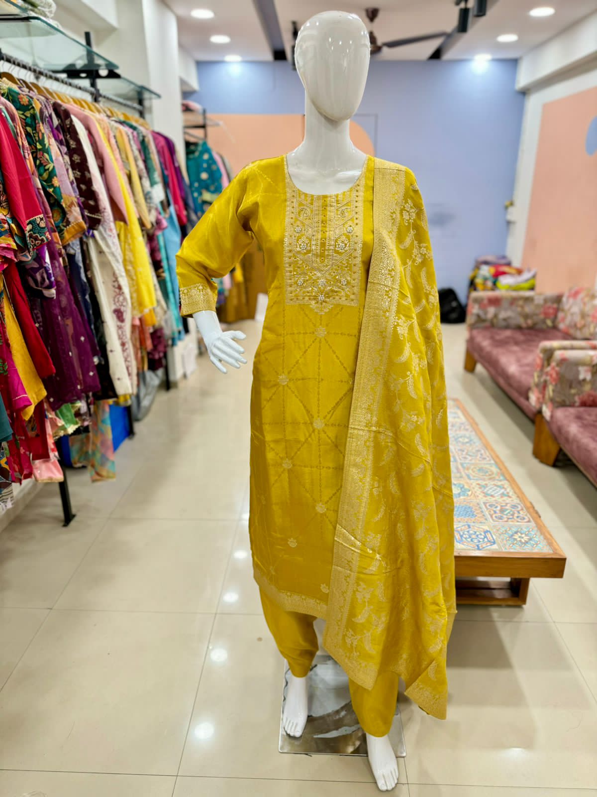 Pure Liva Silk Handwork Suit