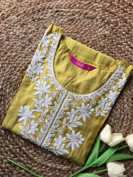 Pure Cotton Embroidered Kurta