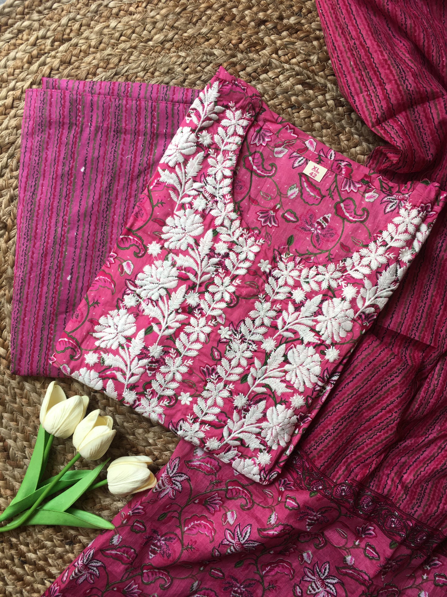 Pure Cotton  Three Peice Suit