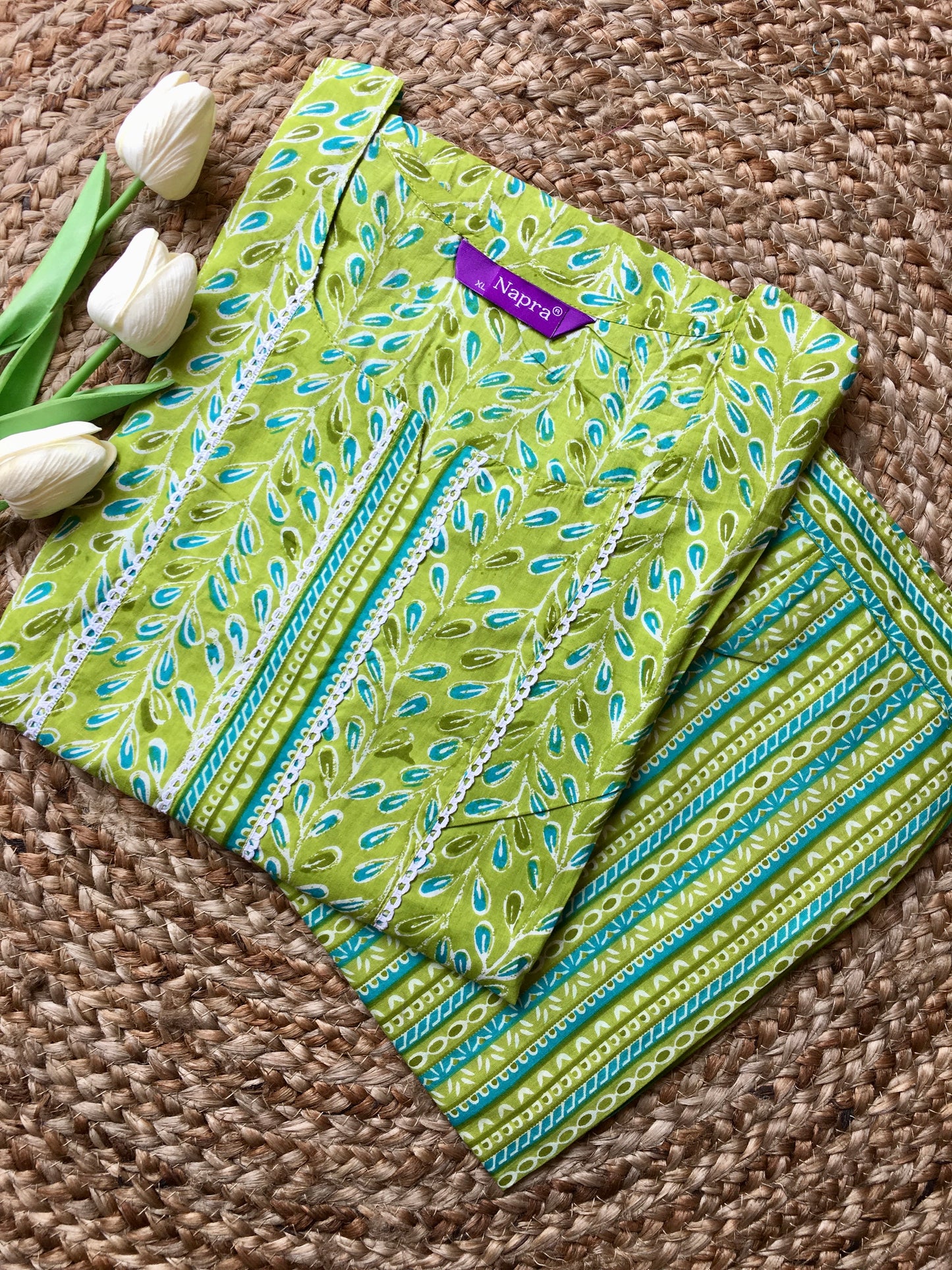 Pure Cotton Kurta Pant Set