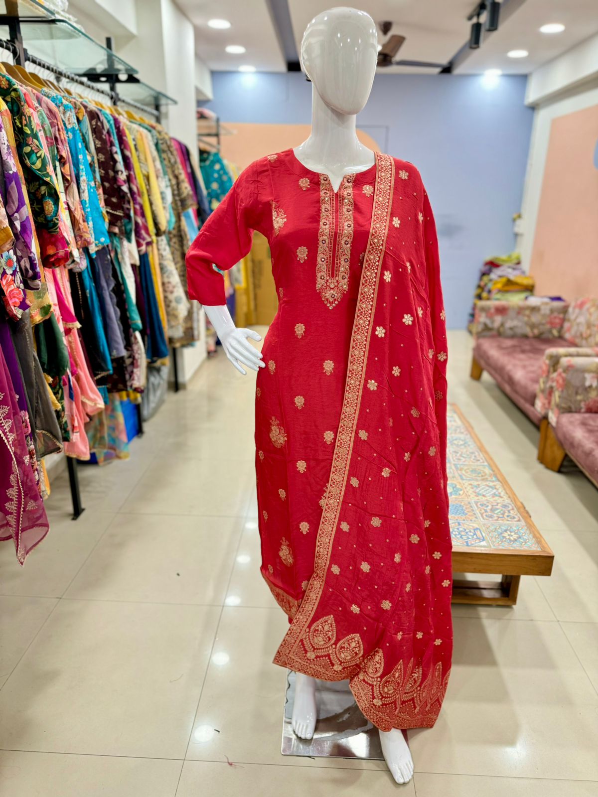 Pure Liva Banarsi Silk Suit