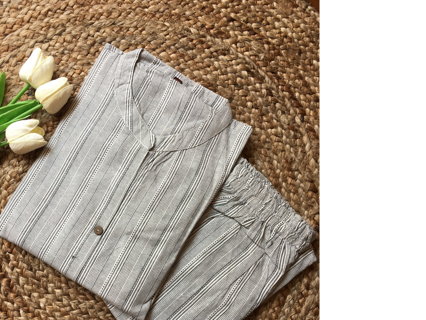 Pure Cotton Kurta Pant Set
