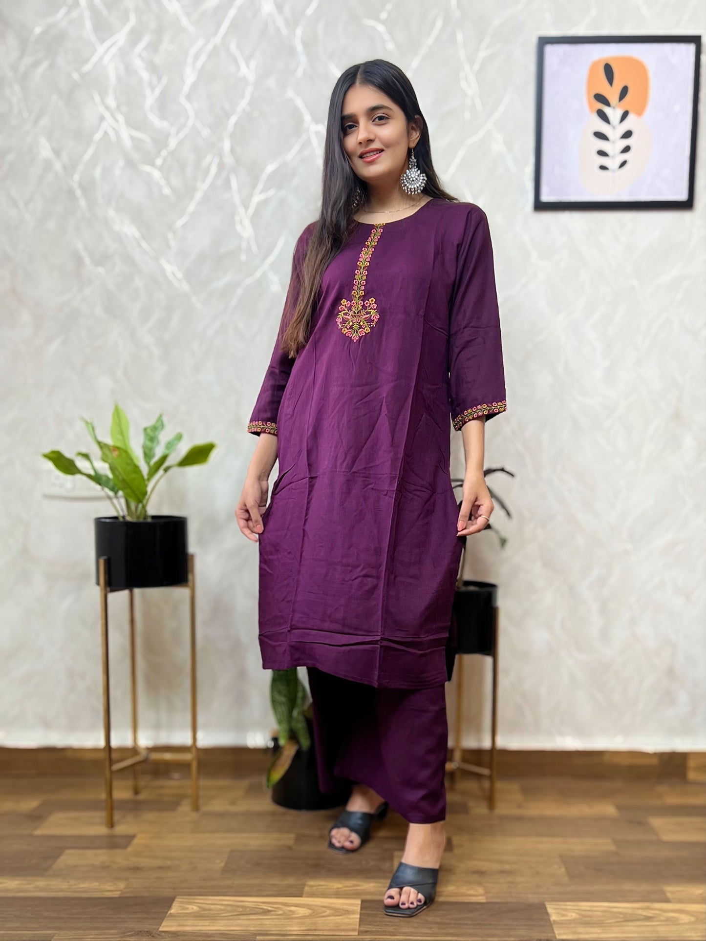 Premium Rayon Cotton Plazzo Set