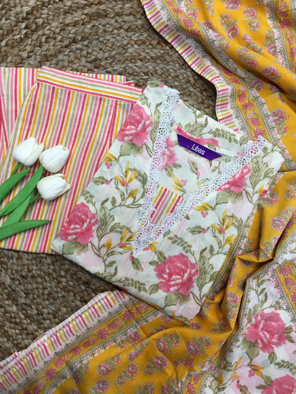 Pure Cotton Three Piece Suit