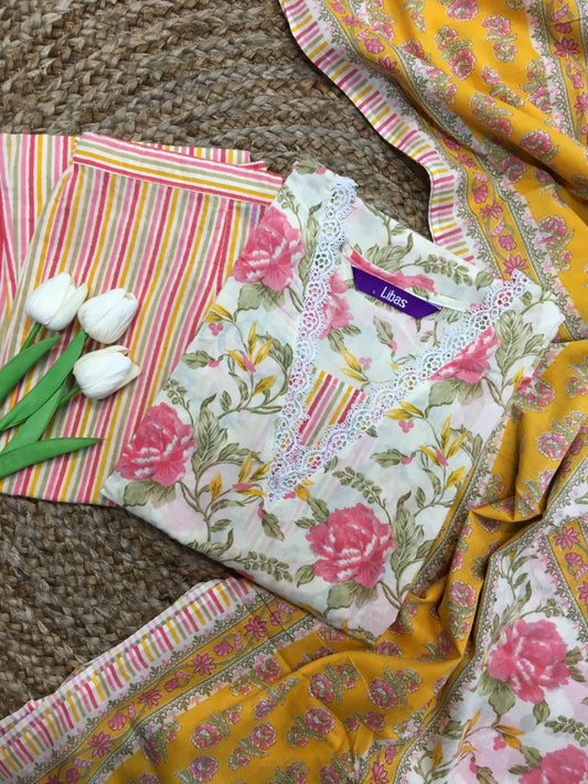 Pure Cotton Three Piece Suit