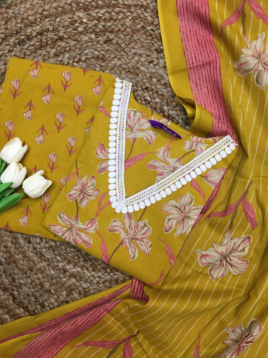 Pure Cotton Three Piece Suit