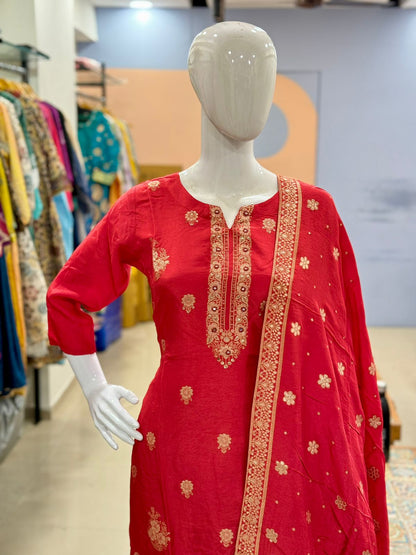 Pure Liva Banarsi Silk Suit