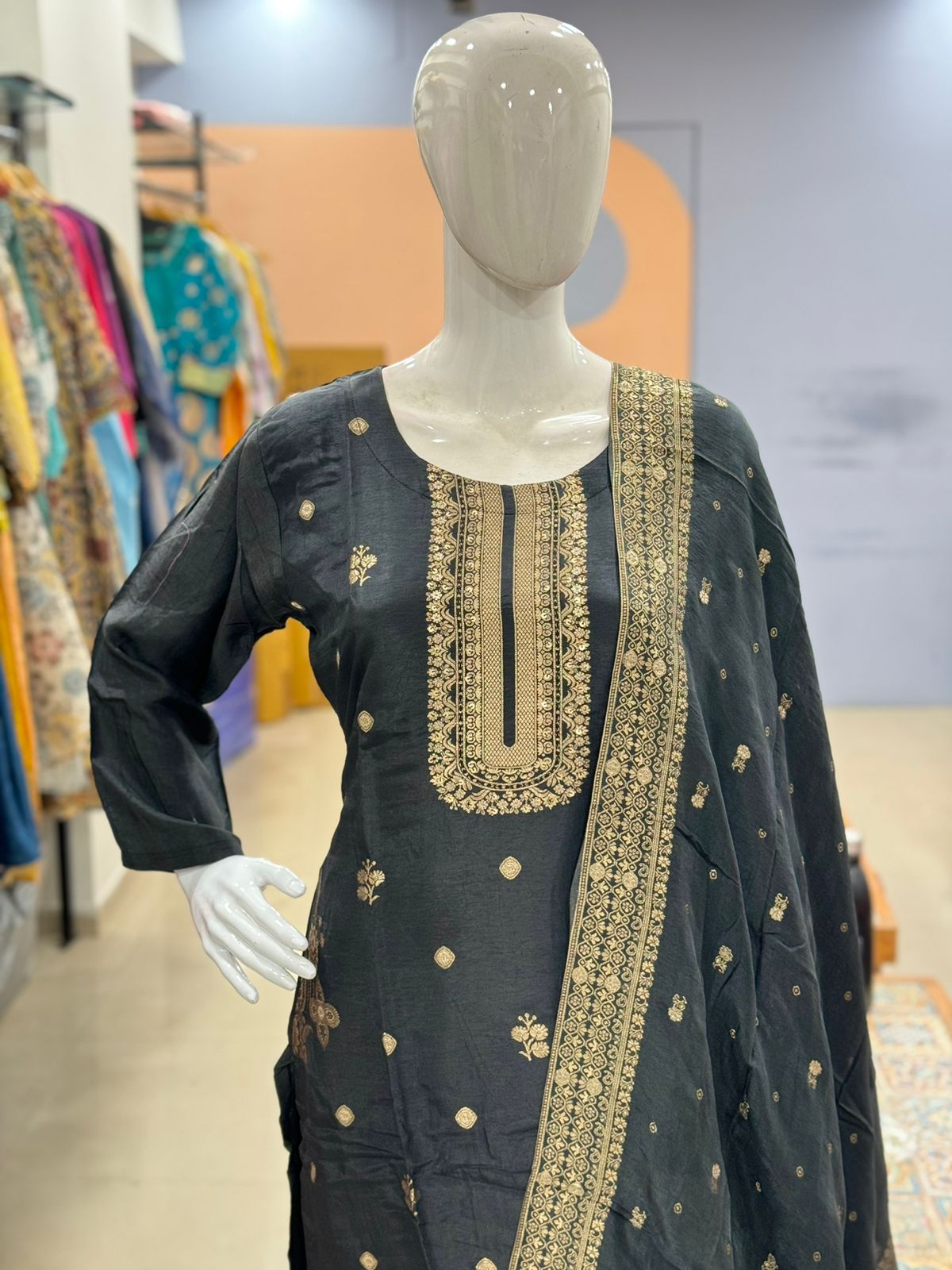 Pure Liva Banarsi Silk Suit
