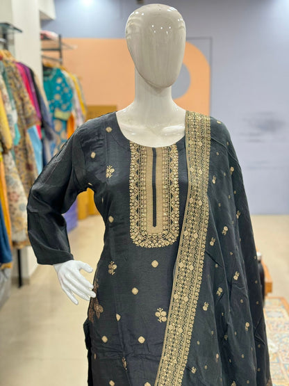 Pure Liva Banarsi Silk Suit