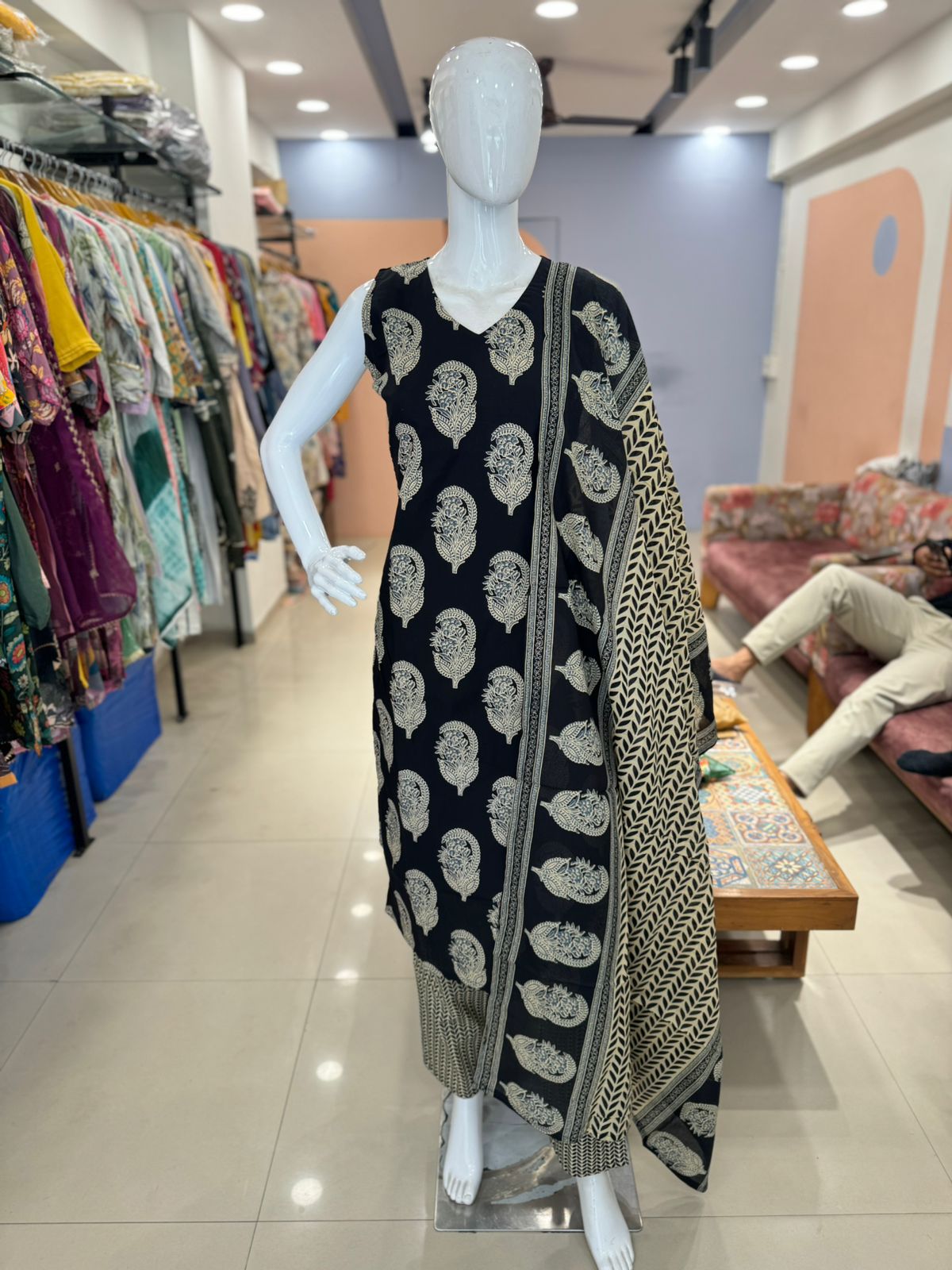 Pure Cotton Sleeveless Kurta (attached sleeves)